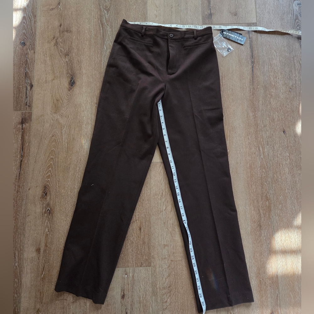NWT - Rafaella Womens Dark Brown Dress Pants Size 8